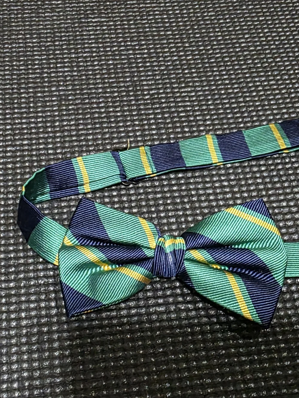 Polo by Ralph Lauren Green and Navy Striped Kids Bow Tie